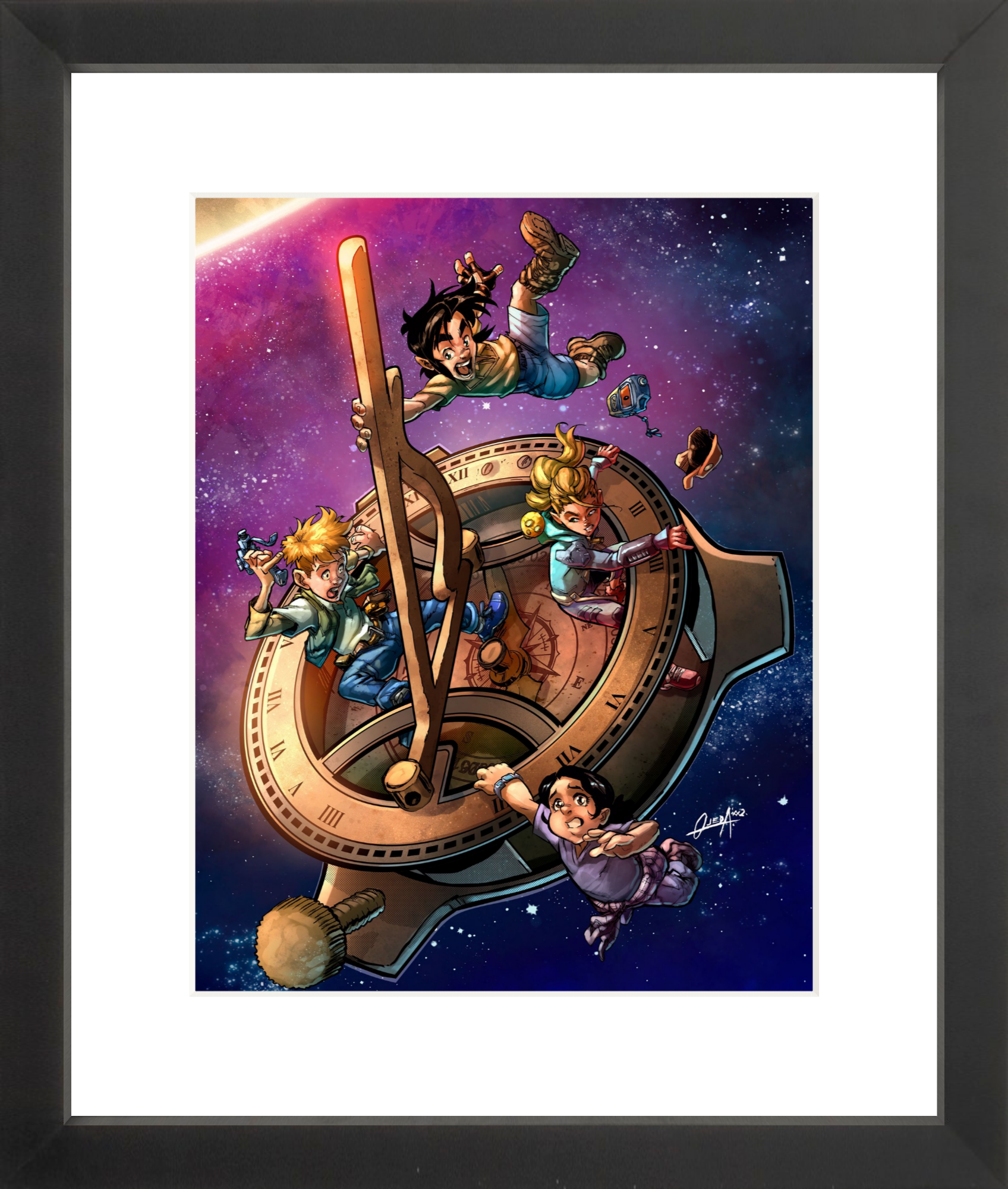 Please note that frame will add 3" H & W to print dimension.